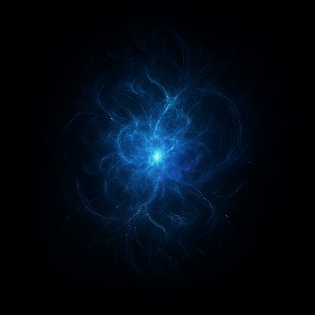 A gentle blue-white light—Nova—glowing in a vast, mysterious playground.